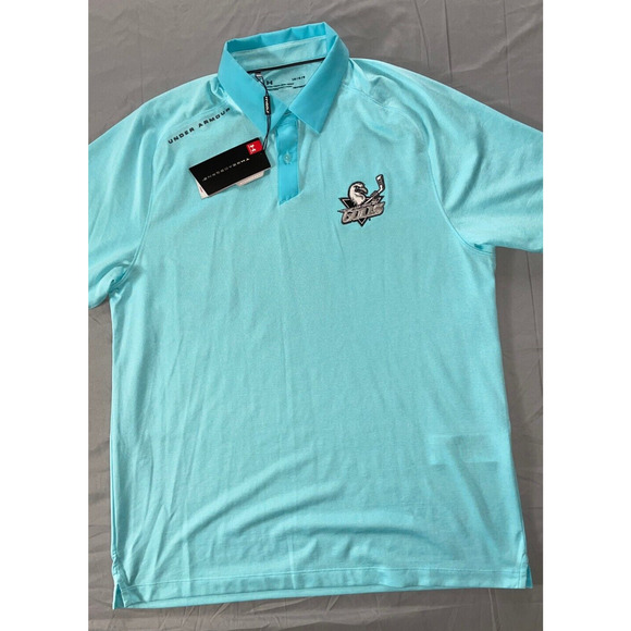 Under Armour HeatGear Loose Threadborne Polo Shirt. San Diego Gulls Hockey. NWT! - Picture 2 of 6
